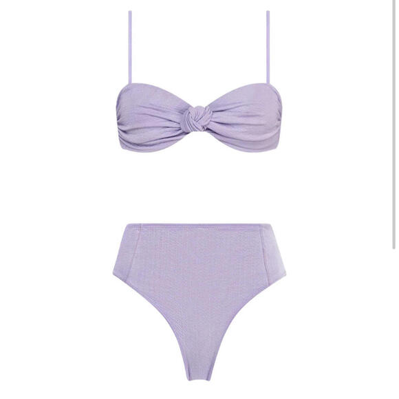 TRIANGL purple high rise bikini set sz S - Picture 1 of 8
